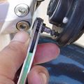 Anex Ultra Low Profile Offset Ratcheting Screwdriver 90 Degree Angled For Tight Area Magnetic 5 Bits Set Straight Flathead 
