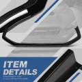Auto Dynasty 3pcs Cs-style Front Bumper Body Lip Spoiler Splitter Compatible With Subaru Wrx Sti Sedan 15-20 Gloss Black