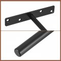 Uxcell 6pcs Floating Shelf Bracket 8 Inch Wall Mounting Blind Support Hidden Hardware For Office And Home Decor Black