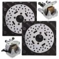 Niche Front Break Rotor Caliper Kit For Yamaha Wolverine Big Bear 350 Kodiak 400 5lp-2580u-00-00 3gd-2580u-01-00