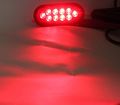 Set Of 4 Red Oval Oblong Led Stop Turn Signal And Parking Light Kit With Grommet Plug For Truck Trailer Waterproof 16 Volts 