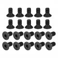 Uxcell M8-1 25x16mm Flat Head Torx Anti Theft Machine Screws 20pcs 10 9 Grade Alloy Steel Drive Countersunk Full Thread Black