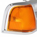 Hecasa Headlight Corner Light Compatible With Peterbilt 375 385 Trucks Halogen Headlamps Turn Signal Assembly Clear Lens Amber