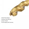 Uxcell Spiral Flute Threading Tap 5 16-18 Unc Hss High Speed Steel Titanium Plated Machine Thread Screw 3 Flutes Tapping Tool
