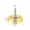 Uxcell Mirror Screws Decorative Cap Cover Nails Polished Gold 25mm 4pcs