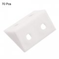 Uxcell Door Cabinet Right Angle Corner Brace Bracket Plastic White 70 Pcs