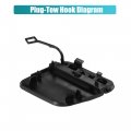Uxcell Unpainted Rear Bumper Tow Hook Cover For Mercedes E-class W213 S213 2017-2020 Eye Cap No A2138853701 Black