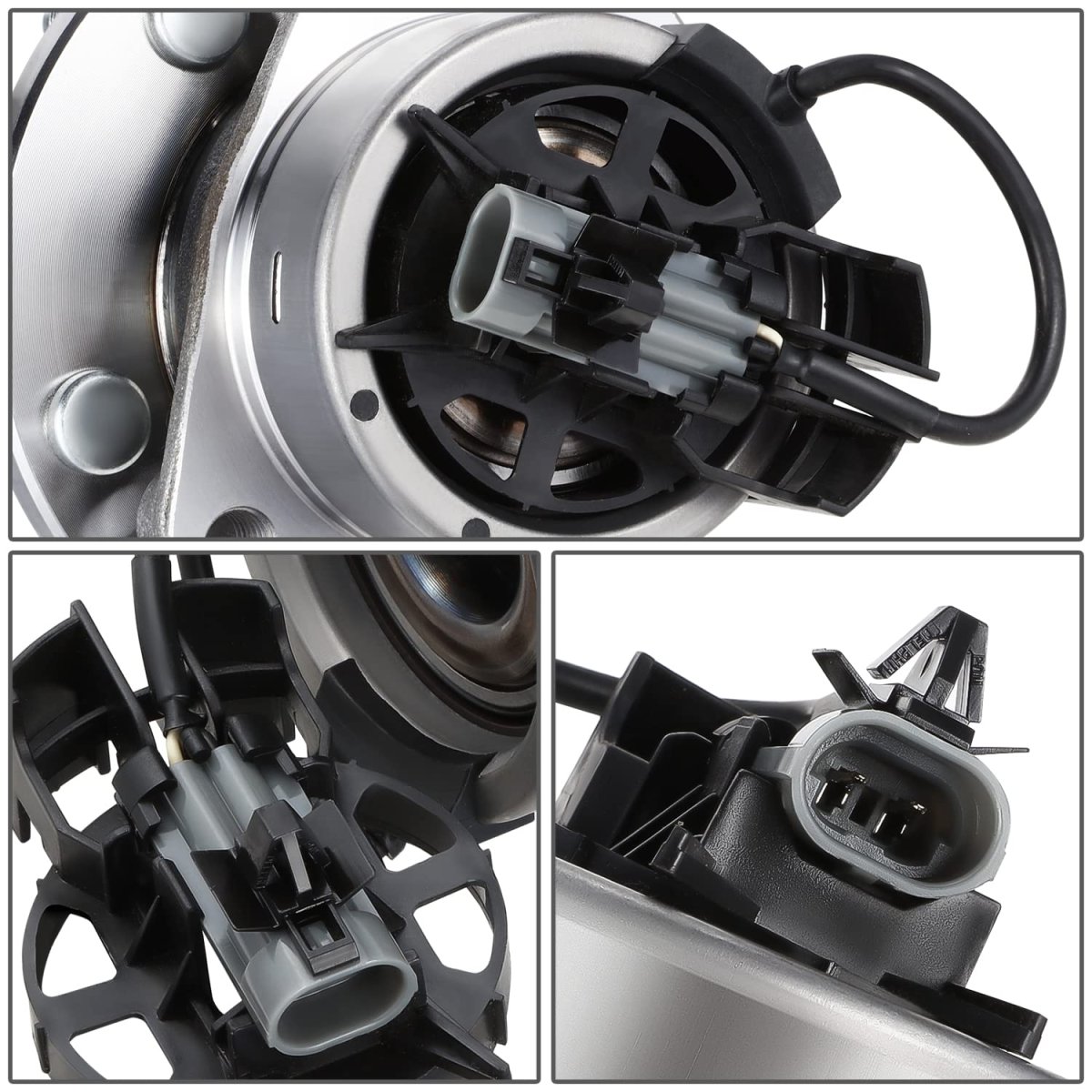 Auto Dynasty 5-lug Hub Factory Style Front Wheel Bearing Assembly With Abs Sensor Cable And Plug For Chevy Cobalt Hhr Pontiac
