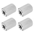 4pcs Unc 3 8 -16 Coupling Nuts 25mm Length 304 Stainless Steel Hex Rod Coupler Nut Fully Threaded Studding Connector Fasteners 