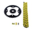 Fits Honda Trx300ex 300ex 520-86 Yellow Non O Ring Chain Sprocket Black 14 38 