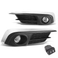 Dna Motoring Fl-ztl-233-ch Fog Light With Switch Driver Passenger Side Enhance Visibility For 16-17 Honda Civic Sedan Coupe 