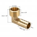 Uxcell Brass Barb Hose Fitting 90 Degree Elbow 14mm Barbed To G1 2 Male Pipe Adapter Connector 2pcs