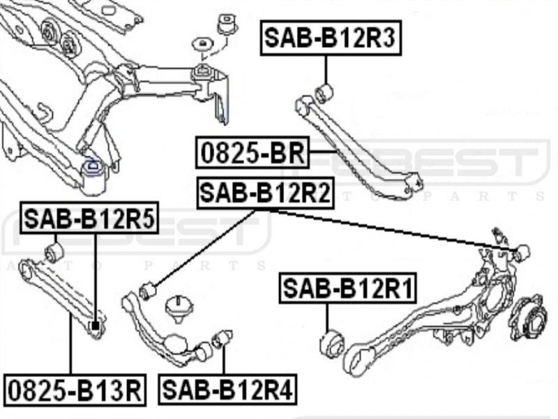 20250aj040 Arm Bushing For Rear Assembly For Subaru Febest