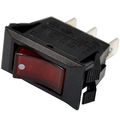 Hqrp Red Lighted Rocker Switch On Off 3 Prong 15a 125v Neon Lamp Coaster