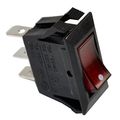 Hqrp Red Lighted Rocker Switch On Off 3 Prong 15a 125v Neon Lamp Coaster