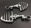 Xkh-chrome Short Angled Adjustable Peg Mounting Kit U Shape Footrest Foot Pegs Compatible With V-star Roadstar Suzuki Boulevard