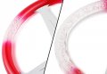 Eparts Universal 350mm 13 8 6 Hole Red Clear Transparent Crystal Bubble Air 3 Spoke Style Auto Racing Steering Wheel 