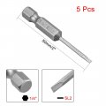 Uxcell 5 Pcs 2mm Slotted Tip Magnetic Flat Head Screwdriver Bits 1 4 Inch Hex Shank 2-inch Length S2 Power Tool
