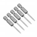 Uxcell 5 Pcs 2mm Slotted Tip Magnetic Flat Head Screwdriver Bits 1 4 Inch Hex Shank 2-inch Length S2 Power Tool