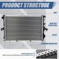 Dpi 13013 Factory Style 2-row Cooling Radiator Compatible With Audi Q7 2007-2010 Aluminum Core