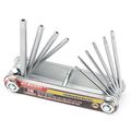 Tamper Proof Star Key Set Folding Security Torx Keys T-6 To T-30 Chrome Vanadium Steel With Drilled Tips For Resistant Screws 