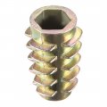 Uxcell Furniture Threaded Insert Nuts Zinc Alloy Hex-flush M6 Internal Threads 18mm Length 10pcs