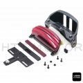 Httmt Mt450-001- Tri-bar Led Fender Turn Signal Tail Light Bracket Red Compatible With H-d Softail Fxst 06