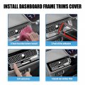 X Autohaux 2pcs For Honda Civic 11th 2022 Car Dashboard Center Console Cover Trims Left Air Outlet Frame Interior Decorative
