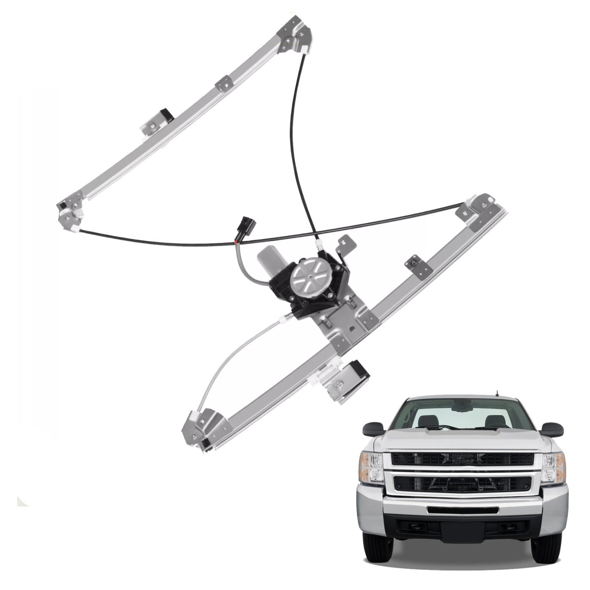 Power Window Regulator With Motor Front Left Side Replacement For Escalade 2002-2006