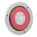 2 Pack 4 In 16 Led Round Trailer Tail Lights Waterproof Rear Side Marker Assemblies For Trucks Rv Camper Boat White And Yellow 