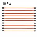 Uxcell 10pcs 23cm 3-pin Male To Lead Servo Extension Cable Cord Connectors 22awg 60-cores Wire For Rc Futaba Jr