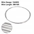 Uxcell 1 5mm 15awg Heating Resistor Wire Wrapping Nichrome Resistance Wires For Elements 16ft