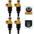 Fuel Injector 4 Pcs 2 Holes Replacement Injectors Engine Part Fit For 2001-2002 Kia Rio 5l 2003-2005 1 6l