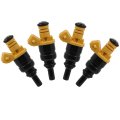 Fuel Injector 4 Pcs 2 Holes Replacement Injectors Engine Part Fit For 2001-2002 Kia Rio 5l 2003-2005 1 6l