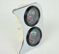 2 Hole Gauge Panel Chrome For 2-1 16 Compatible With Dune Buggy