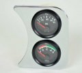 2 Hole Gauge Panel Chrome For 2-1 16 Compatible With Dune Buggy