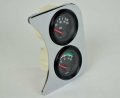 2 Hole Gauge Panel Chrome For 2-1 16 Compatible With Dune Buggy