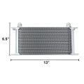 Auto Dynasty Universal Automotive Silver Aluminum 19-row Engine Transmission Oil Cooler