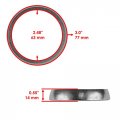 Muffler Pipe Seal Socket Gasket For Polaris 700 Xc Sp 1999 2002 Rmk 1997 2003 600 Indy 800 Graphite Silver Round