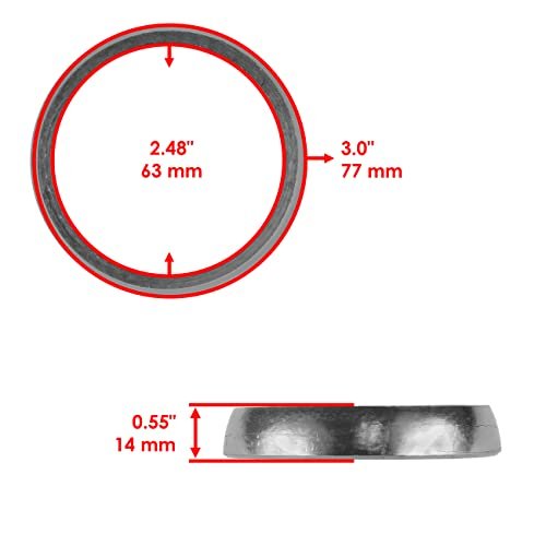 Muffler Pipe Seal Socket Gasket For Polaris 700 Xc Sp 1999 2002 Rmk 1997 2003 600 Indy 800 Graphite Silver Round