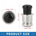 A Absopro Cigarette Lighter Element 85520-28010 Socket Plug For Toyota Corolla 1998-2008 Plastic Metal Black Silver Tone