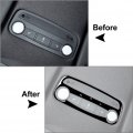 Fsfy Car Top Reading Light Frame Roof Cover Decor For Audi Tt Tts Ttrs 2008 2009 2010 2011-2014 Carbon Fiber Piano Black