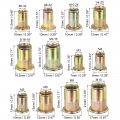 Uxcell 520pcs Rivet Nuts 6-32 8-32 10-24 1 4-20 5 16-18 3 8-16 M3 M4 M5 M6 M8 M10 Zinc Plated Carbon Steel Knurled Flat Head