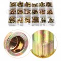 Uxcell 520pcs Rivet Nuts 6-32 8-32 10-24 1 4-20 5 16-18 3 8-16 M3 M4 M5 M6 M8 M10 Zinc Plated Carbon Steel Knurled Flat Head