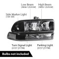 Headlights Assembly Front Headlamp Corner Bumper Turn Signal Lights W O Bulbs For Chevy Blazer 1998-2005 Fits S10 Pickup