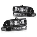 Headlights Assembly Front Headlamp Corner Bumper Turn Signal Lights W O Bulbs For Chevy Blazer 1998-2005 Fits S10 Pickup