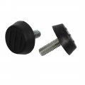 Uxcell M6x15mm Screw Mount Plastic Base Furniture Glide Adjustable Leveling Foot 8pcs