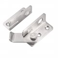 Uxcell Flip Door Latch 201 Stainless Steel 62x52mm Gate Left Open Hasp Slide Lock With Padlock Hole Silver Tone