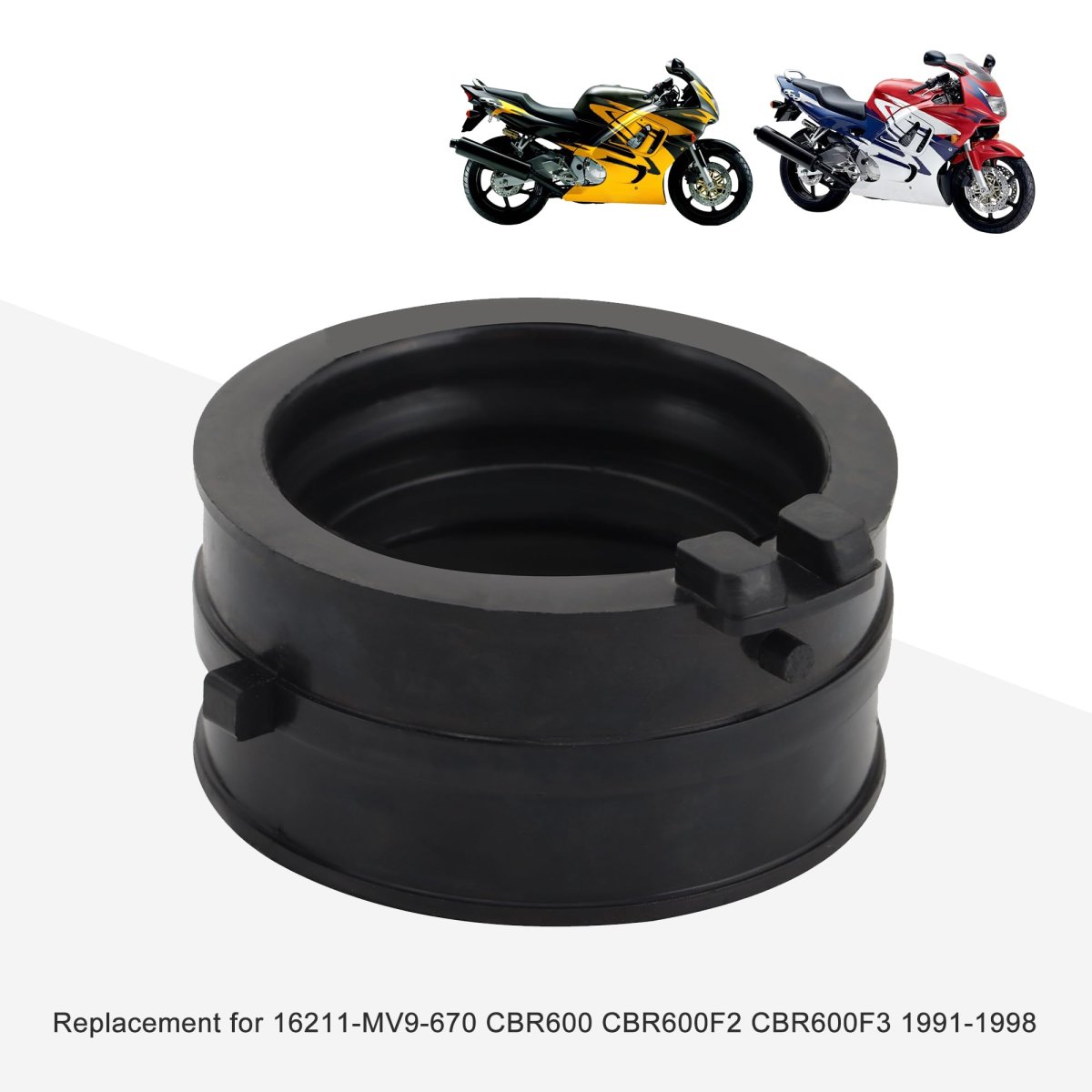 Intake Manifold Pipe Replacement For 16211-mv9-670 Cbr600 Cbr600f2 Cbr600f3 1991-1998 4 Pieces With Keychain