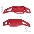 Pair Red Vehicle Steering Wheel Shift Paddle Cover Shifter Extension For Audi A5 S3 S6 Sq5 Rs6 Rs7